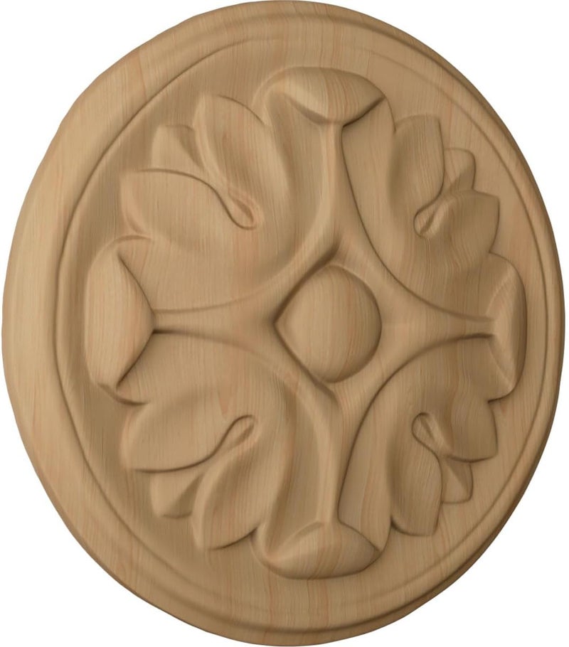 Ekena Millwork ROS04X04RAAL Raymond Round Rosette, 4 1/4"W x 4 1/4"H x 1/2"P, Alder - Image 2
